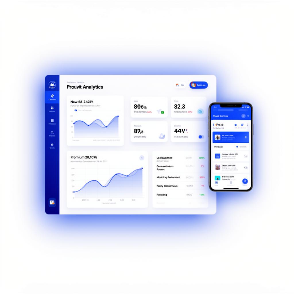 Modern website analytics dashboard
